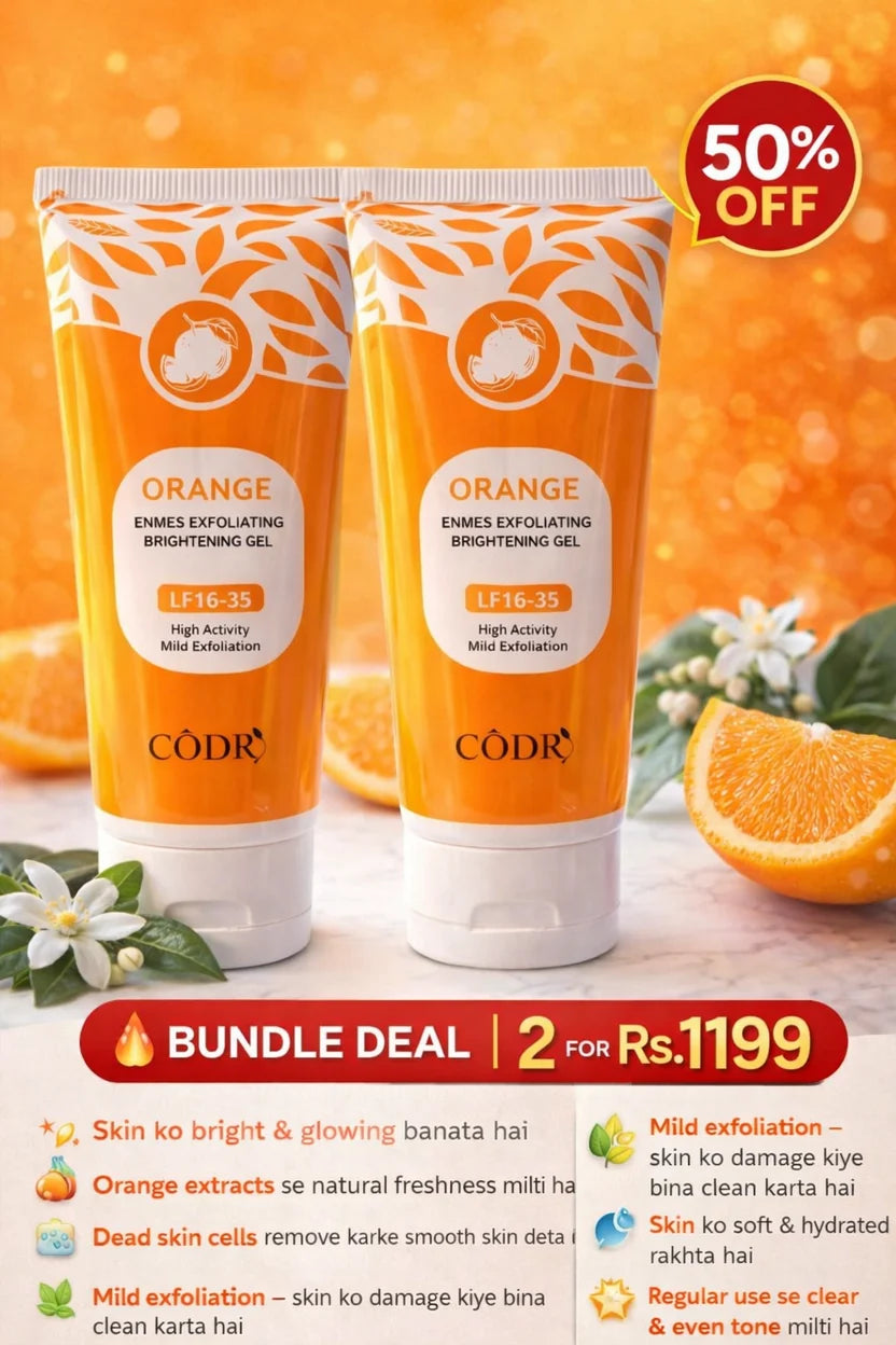 BUNDLE CODRA Orange Enzymes Exfoliating Brightening Gel LF16-35 | Natural Face Scrub |